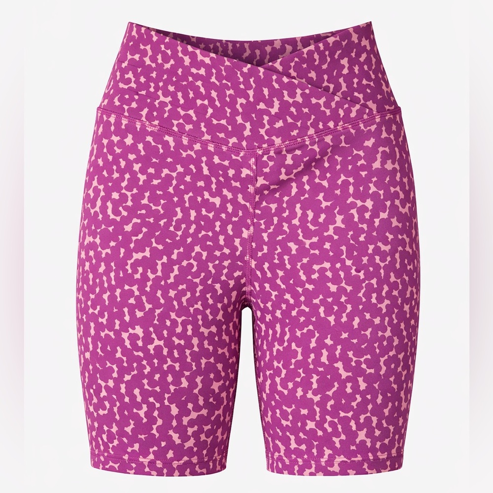 NWT Women’s Small | Sage Collective | High Waisted Biker Shorts Purple Abstract